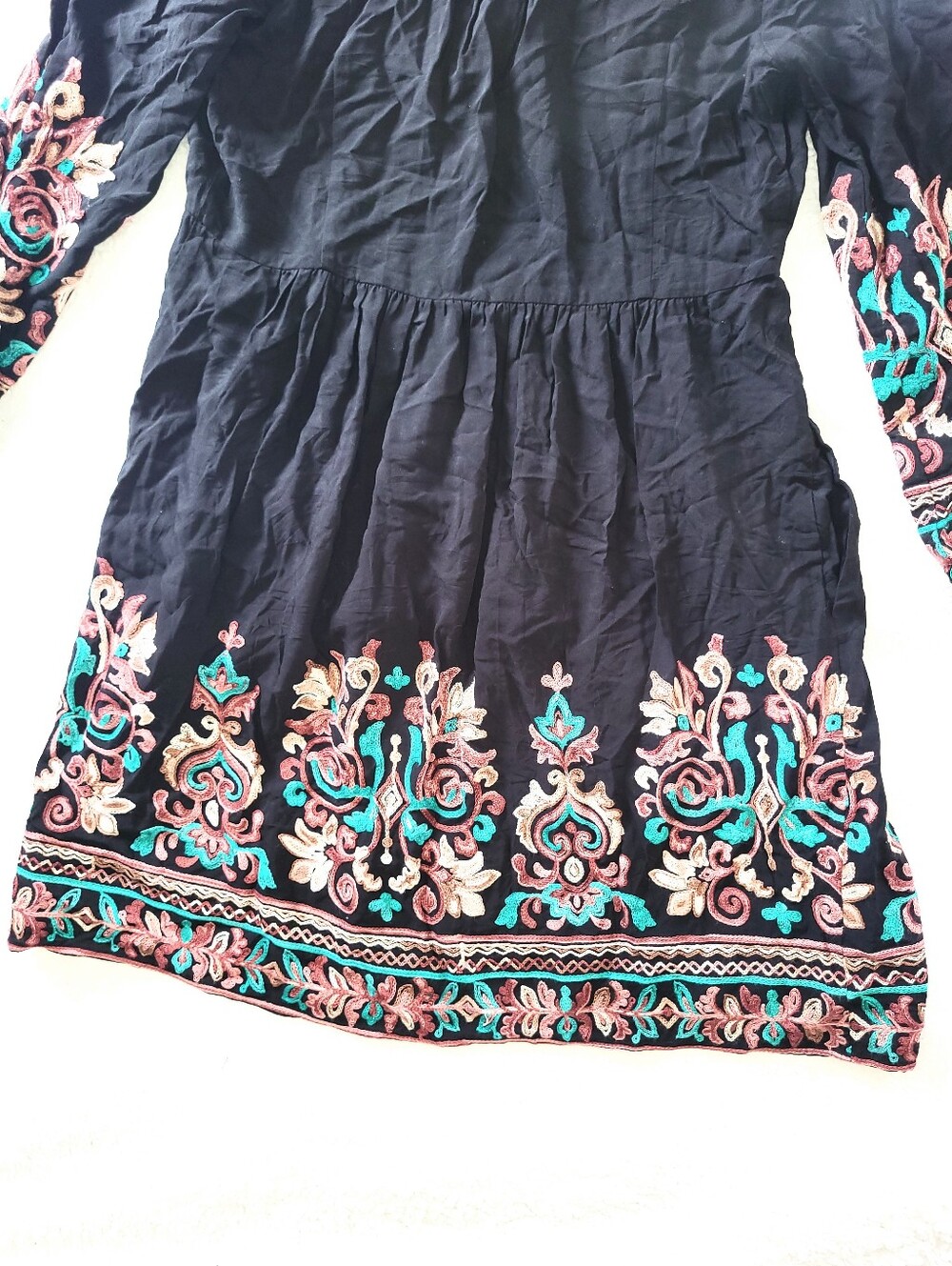 NWOT Anthropologie Floreat Avery Floral Embroidered Peasant Mini Dress Boho XS - Picture 16 of 16